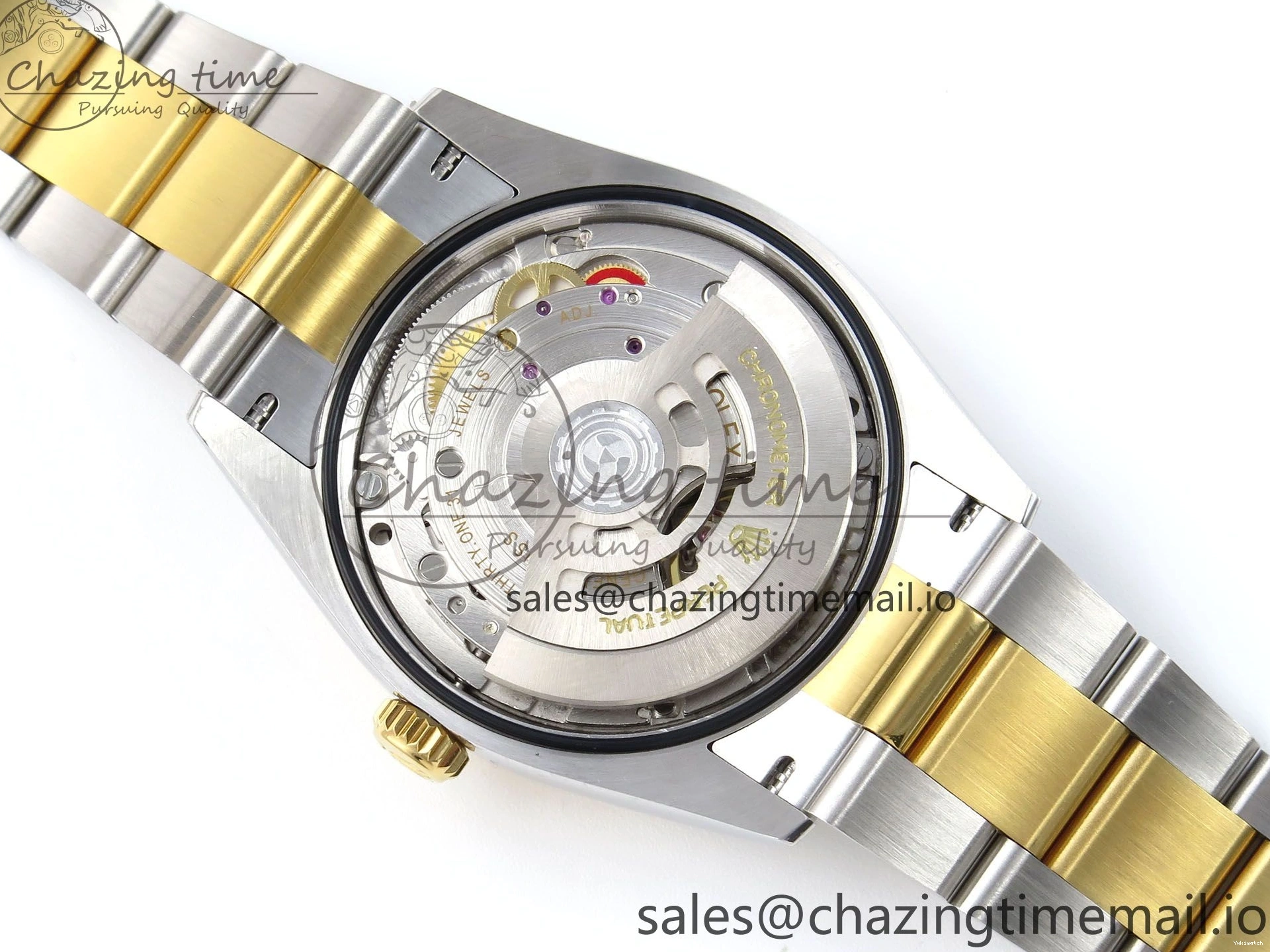 126233 Edition YG Dial 36 A3235 Bracelet on YG Best Leaf SS Stick Oyster DateJust EWEF 0505